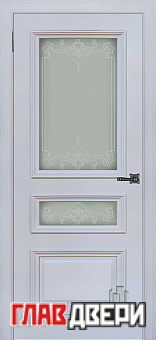 Дверь межкомнатная Неаполь 2 серый шелк (ral 7047) остекленная